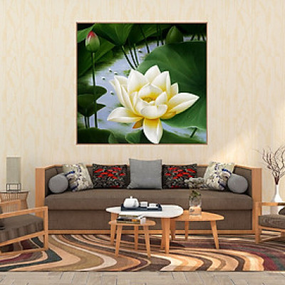 Tranh Treo Tường  Hoa Sen Trắng - Tranh Trang Trí  Nhà cửa 