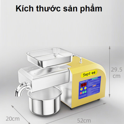 Máy ép dầu ăn thực vật, dùng trong gia đình. Thương hiệu Mỹ cao cấp Septree - Z6 - HÀNG CHÍNH HÃNG 