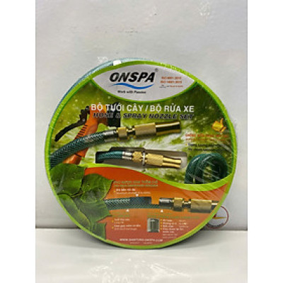Bộ rửa xe tưới cây Onspa 1021_5m (vòi đồng, ốc siết inox) - 105B10-1