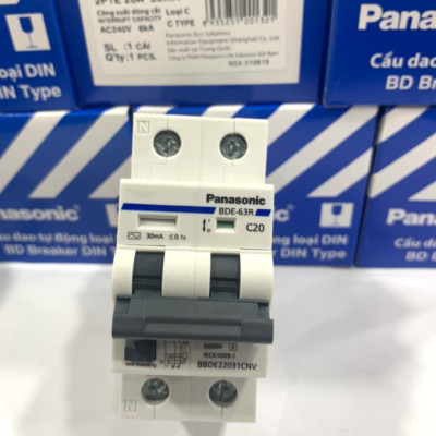 CB chống giật Panasonic RCBO 2P1E 16A-20A-25A-32A-40A-50A-63A - Hàng chính hãng