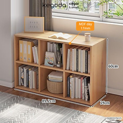 Kệ Sách Gỗ Tổ Ong 6 Dài 89.2cm, Rộng 24cm Và Cao 60cm Thương Hiệu KEGODA KGD33