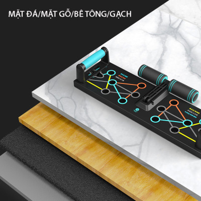 Bộ Dụng Cụ Chống Đẩy Đa Năng 3 Trong 1 Tích Hợp Tập Bụng,Dây Kéo Tay