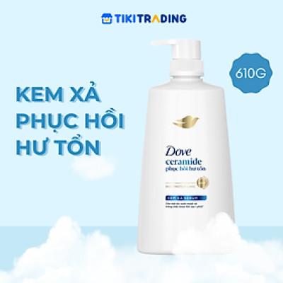 Kem xả phục hồi tóc Dove Phục Hồi Hư Tổn Công nghệ độc quyền Định Vị Hư Tổn Chính Xác cho tóc suôn mượt, khỏe đẹp 610g