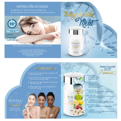 bộ đôi ngừa sạm nám trắng da BIHAKU PREMIUM COLLAGEN hộp 30v và BELLA THE SUN hộp 30v chống lão hóa mờ đốm sắc tố, căng da dưỡng ẩm, chống nắng nội sinh