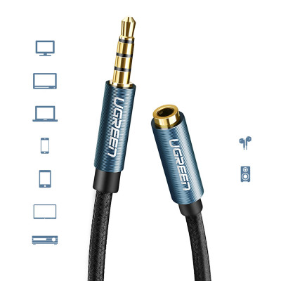 Cáp nối dài loa Ugreen 40673 Hàng chính hãng dài 1m hỗ trợ mic 