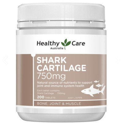 Sụn vi cá mập Úc Healthy Care Shark Cartilage 750mg tăng cường sức khỏe xương khớp, chức năng vận động - OZ Slim Store