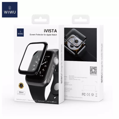 Dán Film cường lực Full 3D dành cho Apple Watch Series 10 42mm / 46mm hiệu WIWU iVista Chống va đập, vát cạnh 2.5D, hạn chế vân tay - hàng nhập khẩu