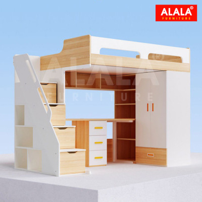 Giường tầng ALALA156 - 3 trong 1/ Miễn phí vận chuyển và lắp đặt/ Đổi trả 30 ngày/ Sản phẩm được bảo hành 5 năm từ thương hiệu ALALA/ Chịu lực 700kg