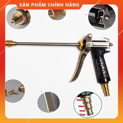 ️ Bộ dây vòi xịt nước rửa xe, tưới cây , tăng áp 3 lần, loại 3m, 5m 206318E đầu đồng, đai, nối, d.vàng