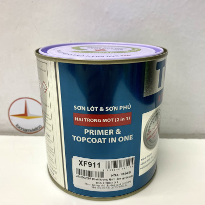 Sơn sắt mạ kẽm TOA không cần lót màu Xingfa xám 800gram - XF911