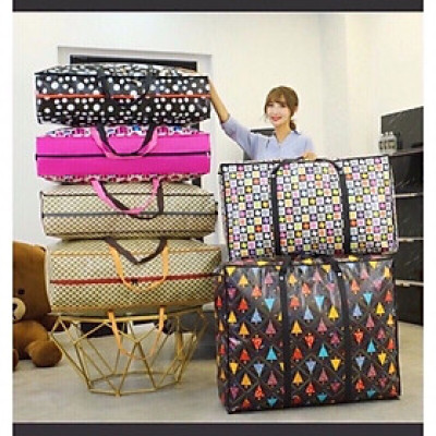 Túi bạt - Túi dứa bỏ hành lý  - Túi đựng đồ chăn quần áo có dây kéo kích thước lớn 50 x 35 x 20cm  siêu bền , rất tiện dụng cho mọi gia đình 