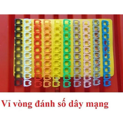 Hộp test mạng đa năng BNC + Hộp 100 đầu JR45 + 1 vỉ vòng đánh số mạng