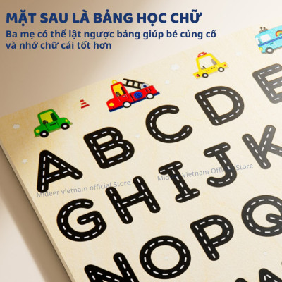 Bảng gỗ mê cung, bảng chữ cái cho bé Mideer Magnetic Maze · Parking Lot