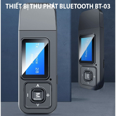 Bộ Thu Phát Bluetooth 5.0 Không Dây  Đa Năng Kèm Màn Hình LCD – Hàng Nhập Khẩu Usb Bluetooth 5.0 có màn hình hiển thị thu phát âm thanh HIFI Stereo cho tivi loa, âm ly laptop, PC
