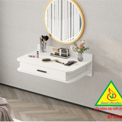 Bàn làm việc, bàn trang điểm treo tường bằng gỗ BTT402 - Nội thất lắp ráp Viễn Đông Adv 
