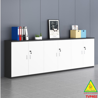 Tủ hồ sơ văn phòng, tủ tài liệu thấp gỗ MDF TVP402 - NỘI THẤT LẮP RÁP VIENDONGADV