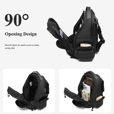 Túi đeo chéo nam đi xe máy OZUKO Túi đeo chéo ngoài trời chống nước đa chức năng