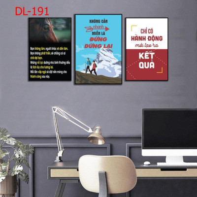 Tranh gỗ MDF treo tường, tranh treo tường, tranh động lực, tranh slogan, tranh trang trí văn phòng