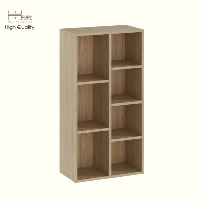 HAPPY FURNITURE ,Kệ sách 7 ngăn - CATY , KSA_094, 52cm x 28cm x 100cm DxRxC