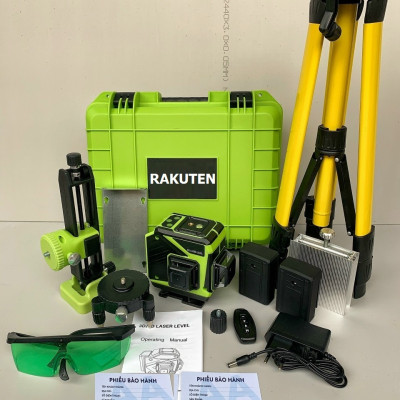 Máy cân bằng laser RAKUTEN 12 tia xanh siêu sáng - Máy bắn cốt, Máy cân mực, Máy đánh thăng bằng tia laser thế hệ mới 2021 - Hàng chính hãng