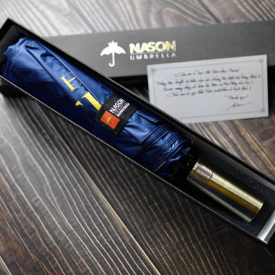 Ô dù tự đông thông minh Nason Umbrella The Arthur tự động đóng mở 2 chiều, tay cầm phủ kim loại cao cấp màu Bronzo, dù tự động gấp ngược, chống gió bão cấp 6
