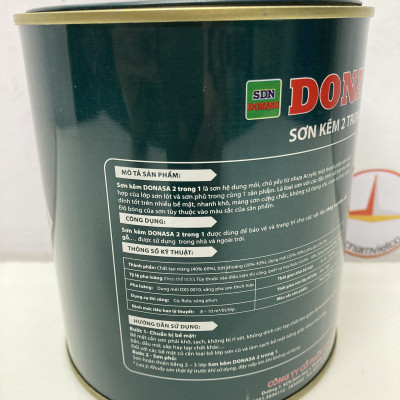 Sơn Sắt Kẽm Donasa  2 trong 1 màu DAF 2215 Xingfa Nâu _ 800ml