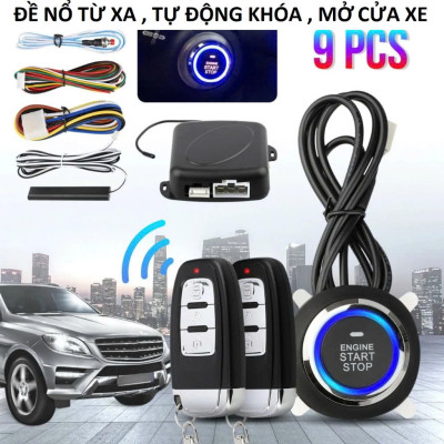 Bộ Khởi Động Đề Nổ Ô Tô Xe Hơi Từ Xa Start/Stop Engine 12V PKE Tự Động Khóa Cửa Smartkey Bản Cao Cấp