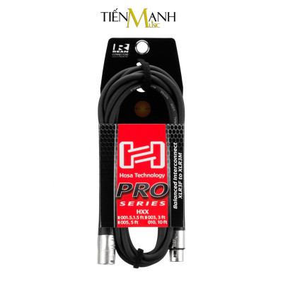 Dây Cáp Tín Hiệu Hosa XLR Pro Rean by Neutrik 2 Đầu Canon XLR Balanced HXX-001.5, 003, 005, 010, 015, 020, 030, 050, 100 Cable Đực sang Cái XLR3F to XLR3M Hàng Chính Hãng