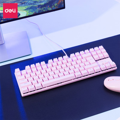 Bàn Phím Cơ Gaming Deli VS788 PRO LED RGB Chế Độ Nháy Cực Đẹp Khác Nhau, Phím Cơ Gõ Siêu Đã, Thiết Kế Nhỏ Gọn Tương Thích Với Laptop, PC, Máy Tính, Kiểu Dáng Gamer Game Thủ eSport Bàn Phím Văn Phòng - Hàng Chính Hãng 