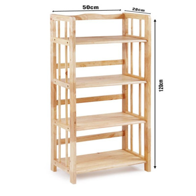Kệ Sách 4 Tầng Rộng 50cm Gỗ Tự Nhiên 100% (TN)