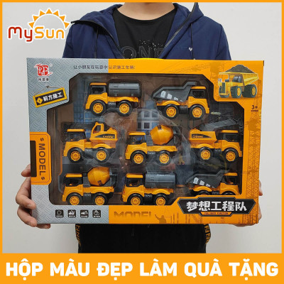 Mô hình xe cứu hỏa đồ chơi bộ xe ô tô cứu hỏa xe phun nước xe thang xe bồn chở nước chữa cháy đồ chơi cho bé
