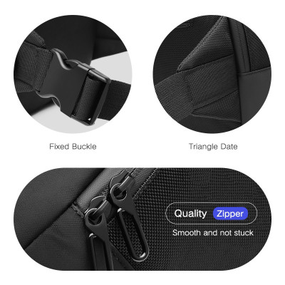 Túi đeo chéo ngực OZUKO chống nước thời trang cá tính cao cấp cho nam