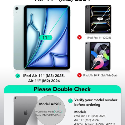 Kính cường lực dán màn hình cho iPad Air 11 inch / iPad Air 13 inch M2 M3 2025/2024 ESR UltraFit Classic Screen Protector - Hàng Chính Hãng