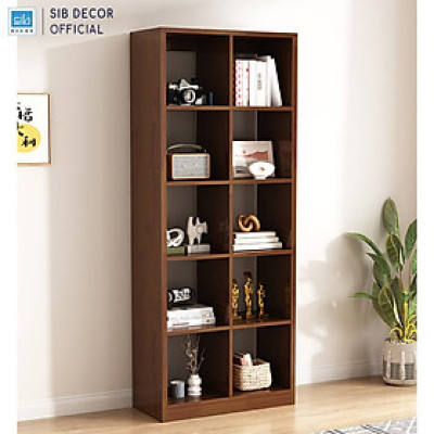 Tủ Sách Để Sàn Gỗ Nhiều Ngăn Với Hệ Khung Dày 25mm Chắc Chắn Thương Hiệu SIB Decor KSG04