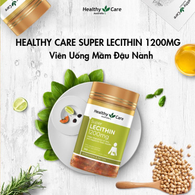Mầm đậu nành Úc Healthy Care Super Lecithin 1200mg tăng cường chức năng gan khỏe mạnh, nâng cao sức khỏe, sắc đẹp từ bên trong - OZ Slim Store