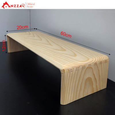 Kệ Màn Hình Máy Tính Monitor Sơn Phủ Bóng Kệ Gỗ Kê Màn Hình Uốn Cong Độc Đáo Sang Trọng Anzzar-06