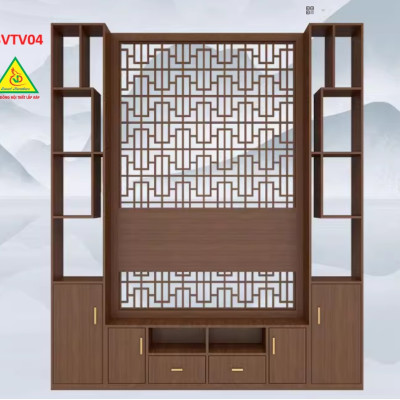 Kệ tivi kiêm vách ngăn phòng khách và nhà bếp 3VTV04