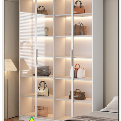 Tủ đựng túi xách cánh kính, tủ trưng bày sản phẩm cánh kính, tủ đa năng 4TTB02 - Nội thất lắp ráp Viễn Đông Adv