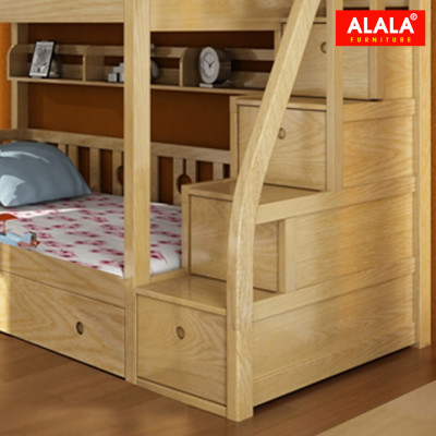 Giường tầng ALALA118 Cao Cấp/ Miễn phí vận chuyển và lắp đặt/ Đổi trả 30 ngày/ Sản phẩm được bảo hành 5 năm từ thương hiệu ALALA/ Chịu lực 700kg