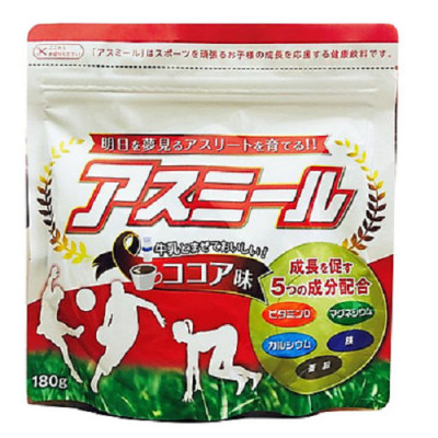 Sữa phát triển chiều cao Asumiru Nhật Bản 180g (vị cacao) - Giúp Tăng Trưởng Chiều Cao Vượt Trội dành cho trẻ từ 3-16 tuổi  – Tặng khăn mặt vải cotton mềm mịn.