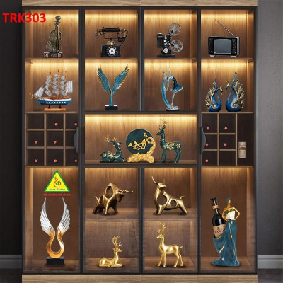 Tủ rượu gỗ MDF cánh kính TRK303 - Nội thất lắp ráp Viễn Đông ADV