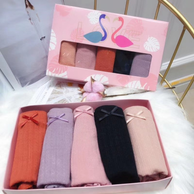 Hộp 5 Quần Lót Nữ Tăm Viền Ren Xuất Nhật Có Nơ Cao Cấp nhiều màu