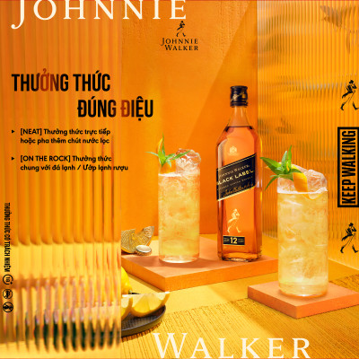 Rượu Johnnie Walker Black Label Blended Scotch Whisky 40% 750Ml [Không hộp]