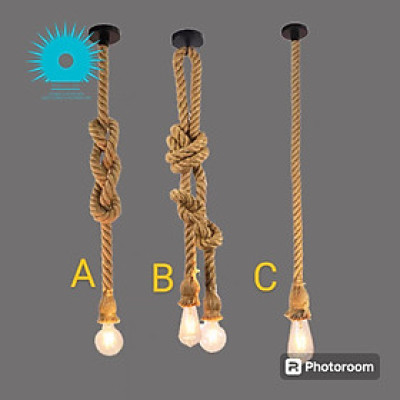 Đèn thả dây thừng kiểu cổ điển chuyên trang trí quán cafe phòng khách hành lang BẢO HÀNH 24 THÁNG