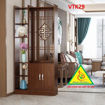 Tủ kệ trang trí kiêm vách ngăn phòng khách , nhà bếp VTK29 - Nội thất lắp ráp Viendong Adv