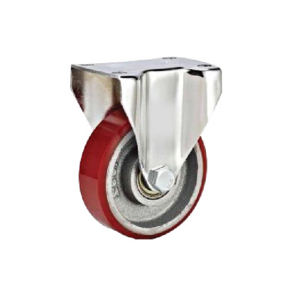 Bánh xe đẩy PU cốt gang càng cố định 75-100-125mm Happy Move Thái Lan