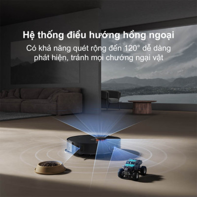 Robot Hút Bụi Lau Nhà Xiaomi X20 Max Xòe Giẻ, Chổi Tricut Hạn Chế Tóc Rối Giặt Nước Nóng Lực Hút 8000 Pa- Hàng Chính Hãng