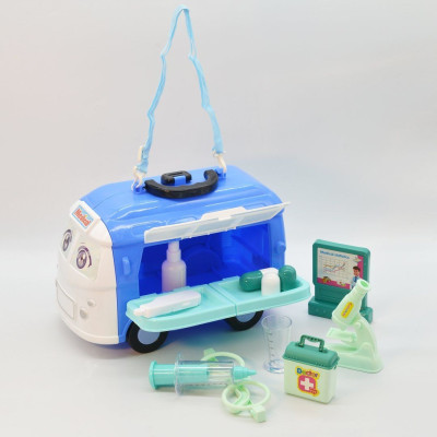 Đồ Chơi DUKA: Đồ Chơi Xe Khám Bệnh Lưu Động Bác Sĩ Nhí (Màu Xanh/Hồng)