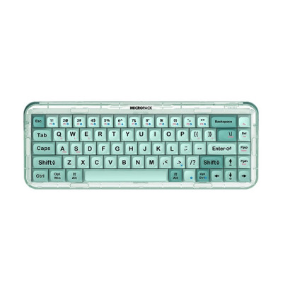 Bàn Phím Cơ Không Dây MicroPack Lifestyle K-168WM 3 Modes Wireless Mechanical Keyboard Vỏ Trong Suốt LED RGB Nhiều Màu Hàng Chính Hãng