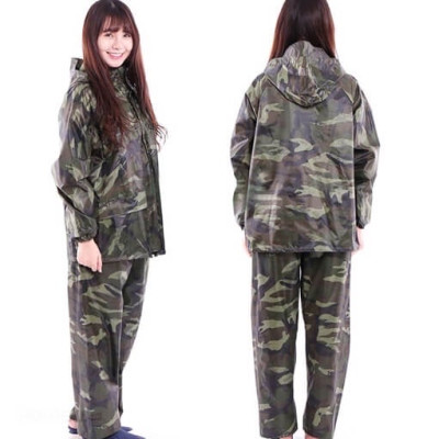 Áo mưa bộ cao cấp màu rằn ri , vải dù chống thấm nước - Bộ áo mưa cho người lớn phù hợp cho nam và nữ kèm túi đựng sang trọng